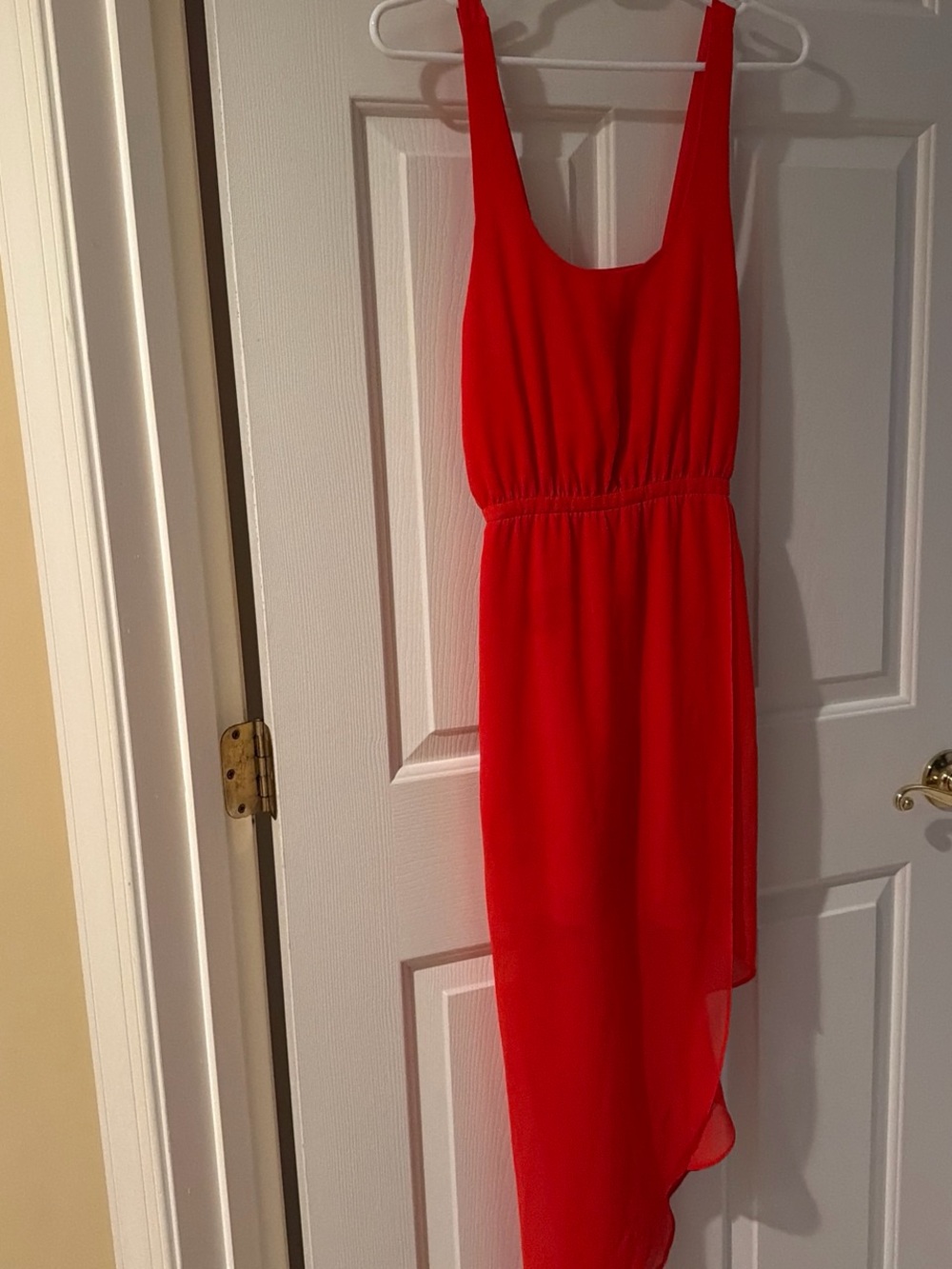 silence + noise Red Sleeveless High-Low Dress